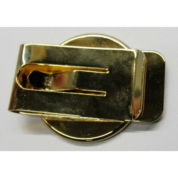 Money Clip "United States Navy" Cash ID Holder Gold Tone - Picture 2 of 8